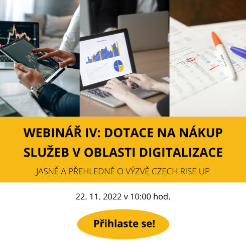 WEBINÁŘ IV: Dotace na nákup služeb v oblasti digitalizace