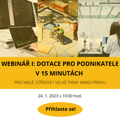 WEBINÁŘ I: Dotace pro podnikatele v 15 minutách